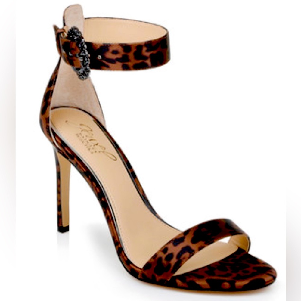 Badgley Mischka Lively Leosat Leopard Print Heel w/Gems